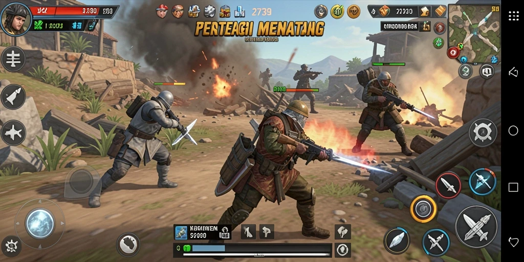 Gameplay mendebarkan dalam 2739 yang menunjukkan strategi perang.