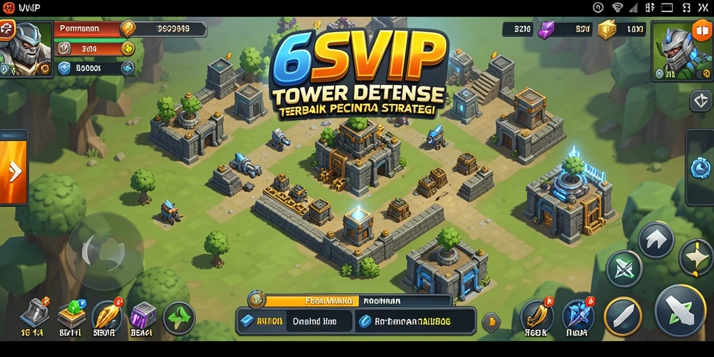 Tampilan gameplay seru dari 6SVIP Tower Defense.