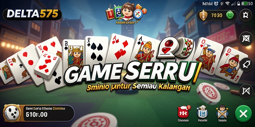 Tampilan gameplay DELTA575 yang mendebarkan saat bermain Domino.