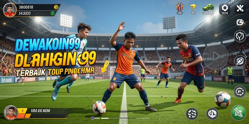 Tampilan gameplay DEWAKOIN99 yang menampilkan momen seru dalam olahraga.