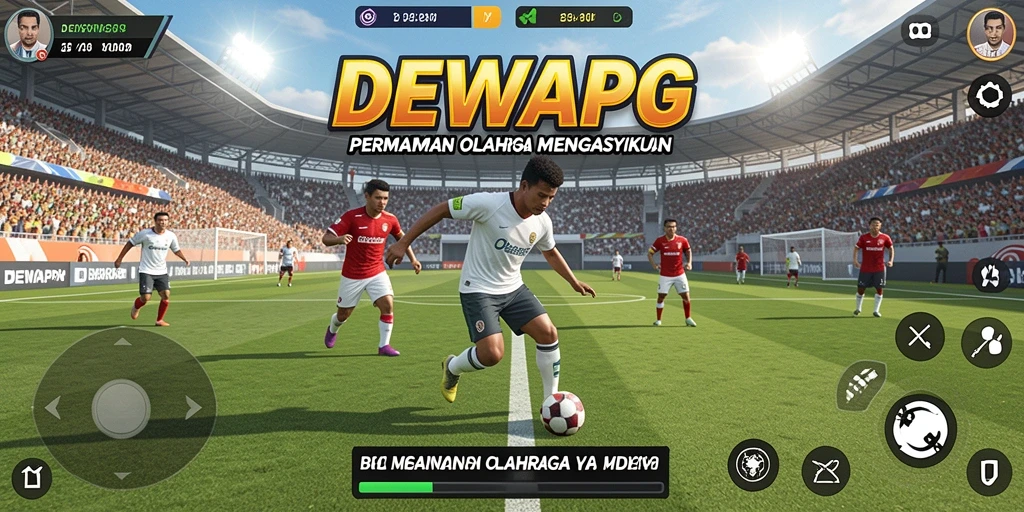 Tampilan gameplay yang menarik di DEWAPG, penuh aksi olahraga.