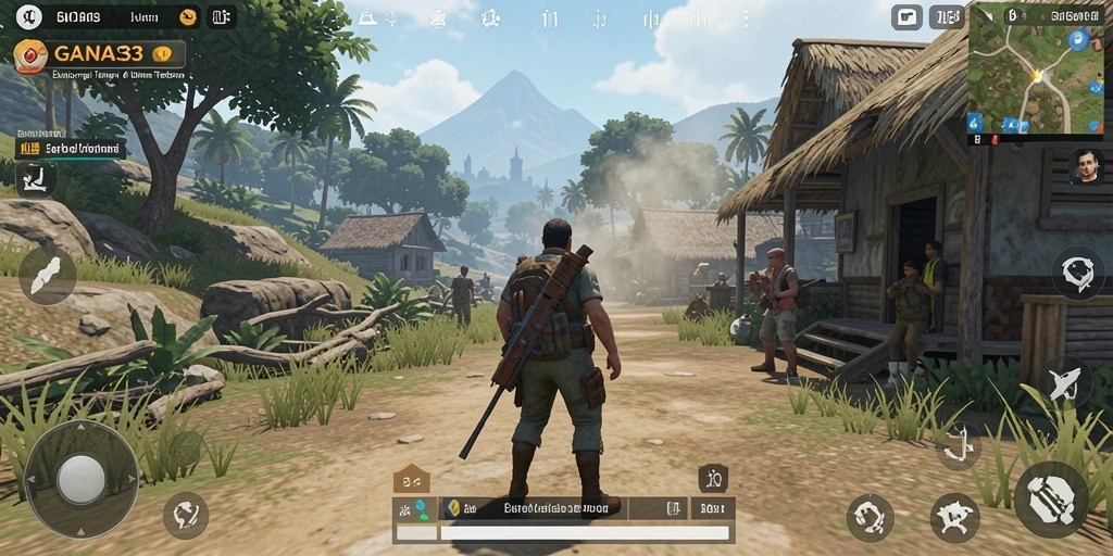 Tampilan menarik dari gameplay Open World GANAS33 dengan kebebasan eksplorasi.