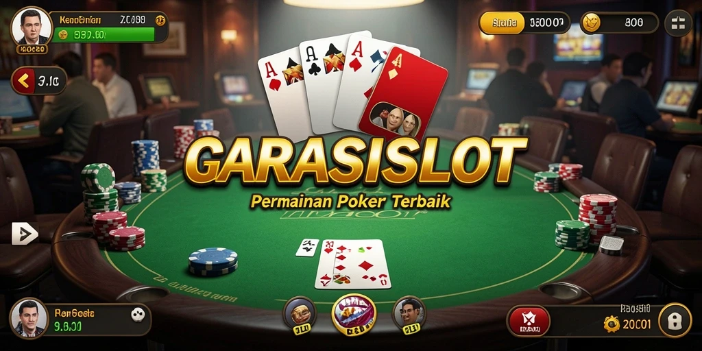 Screenshot gameplay GARASISLOT menampilkan aksi seru dalam permainan Poker.