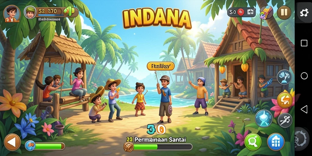 Tangkapan layar permainan INDAAA yang menampilkan kesenangan gameplay Casual.