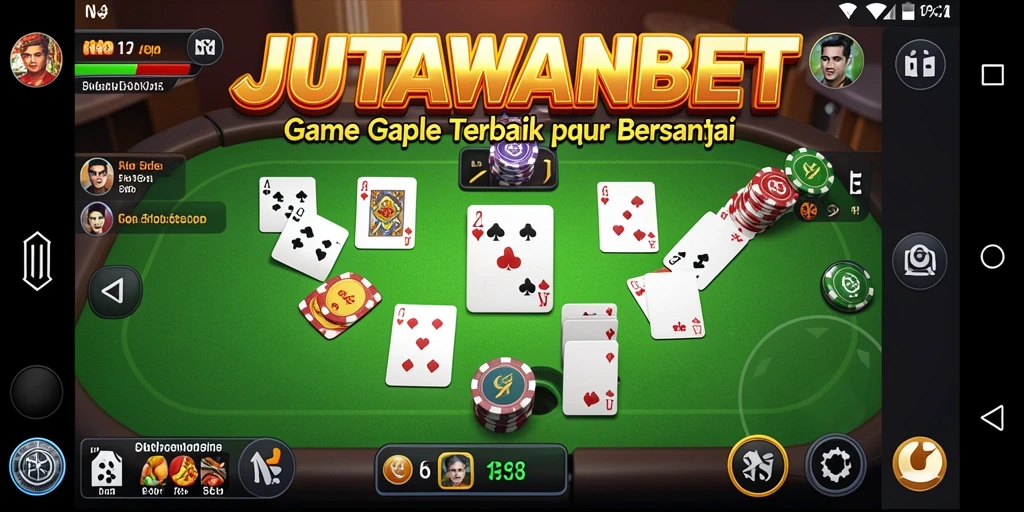 Tampilan screenshot gameplay Gaple yang seru di JUTAWANBET.