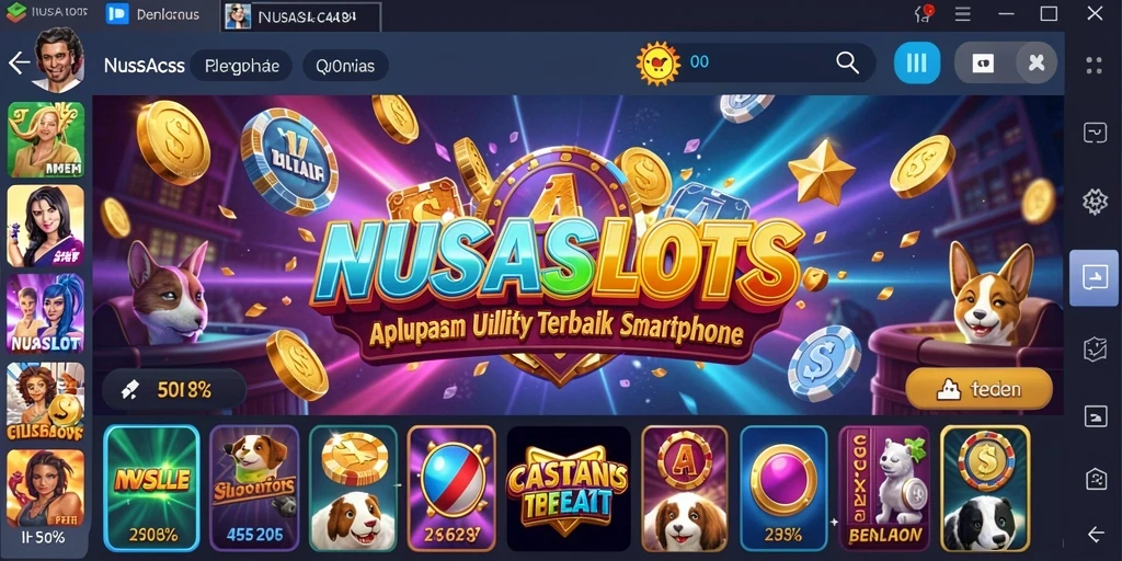 Tampilan antarmuka NUSASLOTS yang memudahkan penggunaan aplikasi Utility.