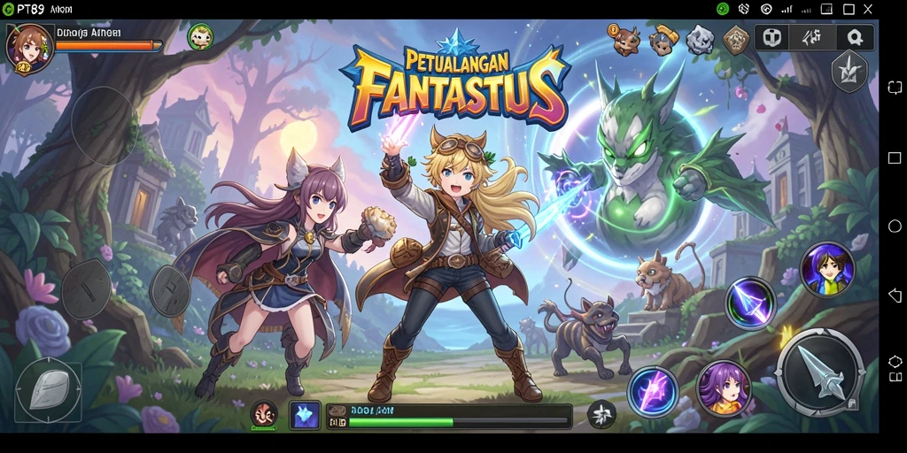 Tampilan gameplay PT89 yang memukau dengan karakter Anime.