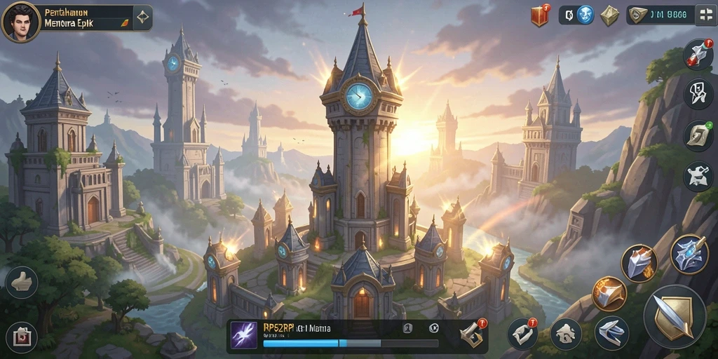Tampilan gameplay menara pertahanan yang menarik dalam RP62RP.