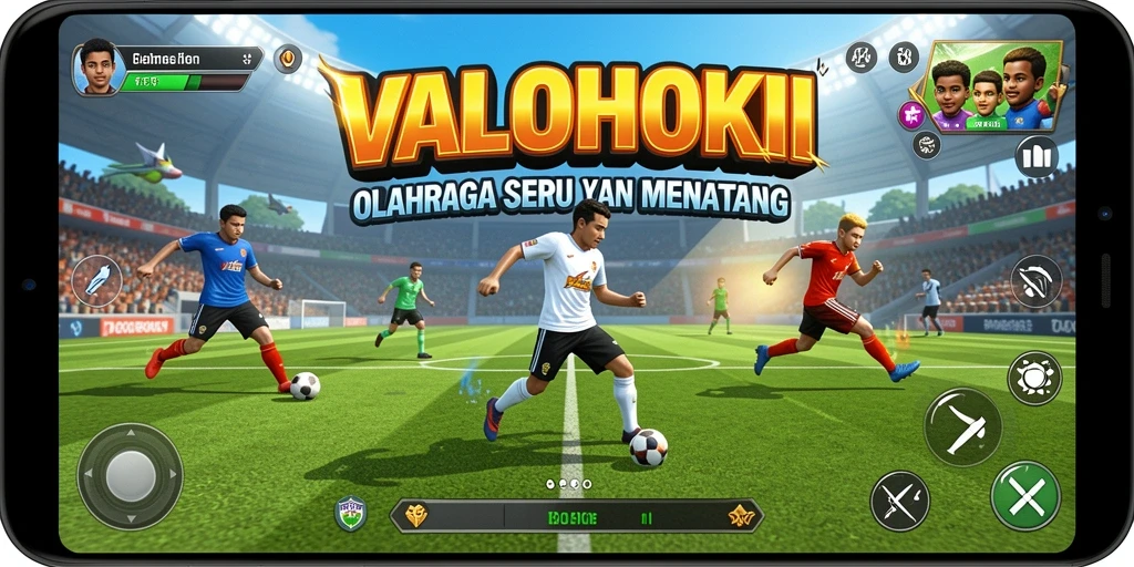 Screenshot VALOHOKI menampilkan aksi seru dalam permainan olahraga.