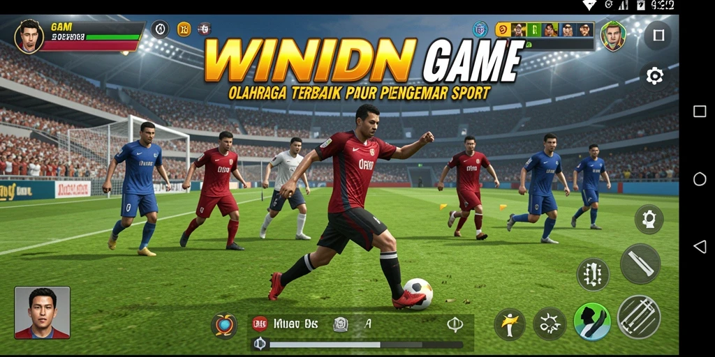 Tampilan gameplay seru dari WINIDN dalam pertandingan olahraga.