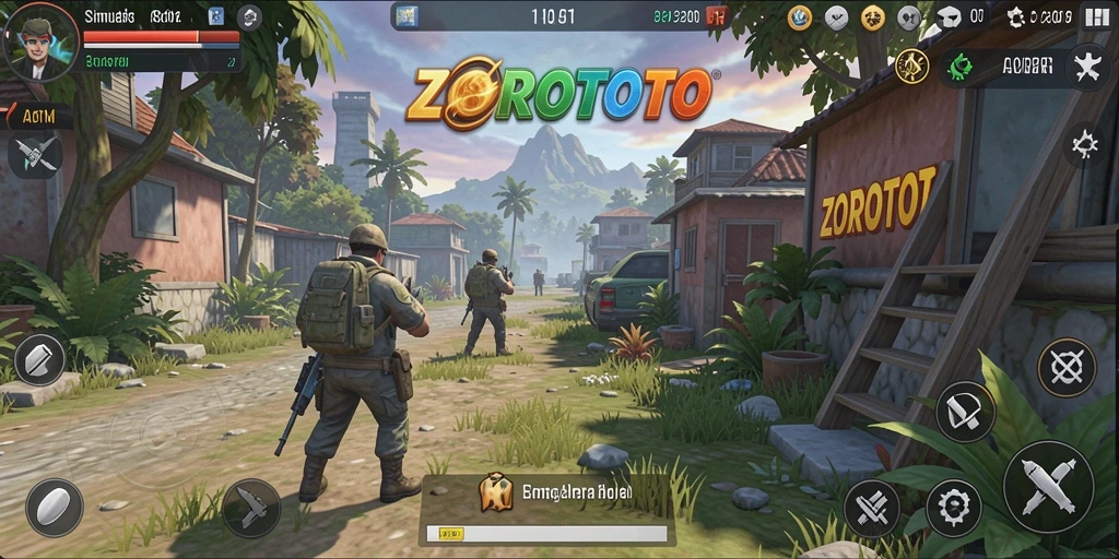 Screenshot gameplay ZOROTOTO dengan grafik interaktif yang menarik.